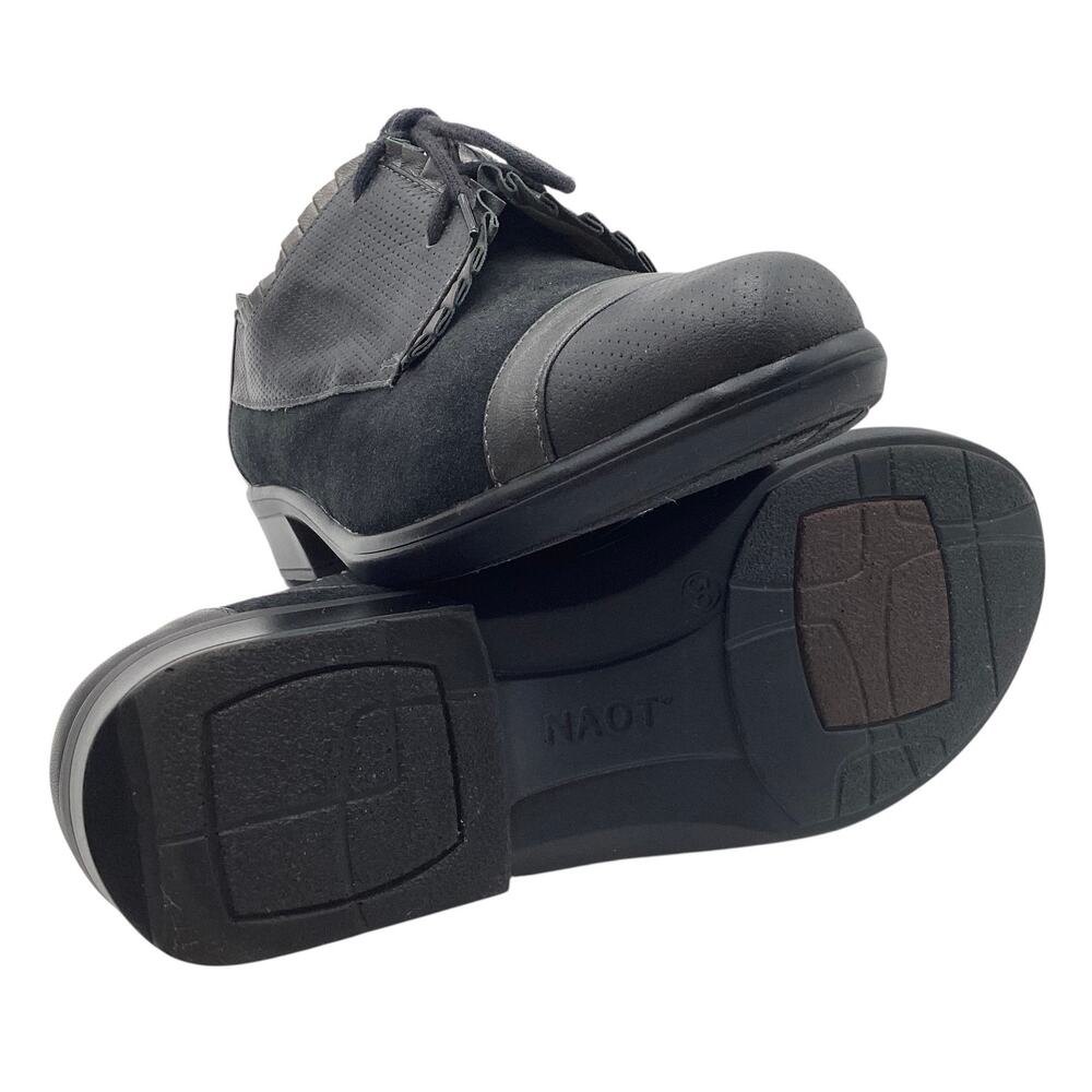 Naot Yama Ruffled Suede & Leather Comfort Oxfords - EU 39 / US 8-8.5 gray - Picture 5 of 6